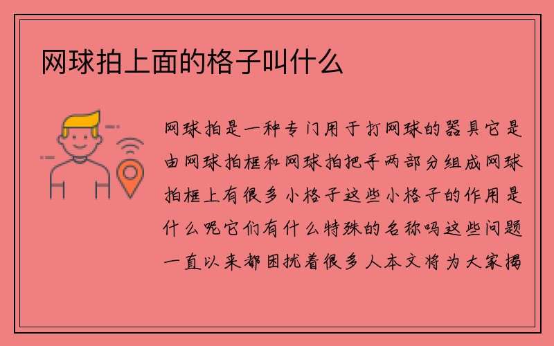 网球拍上面的格子叫什么