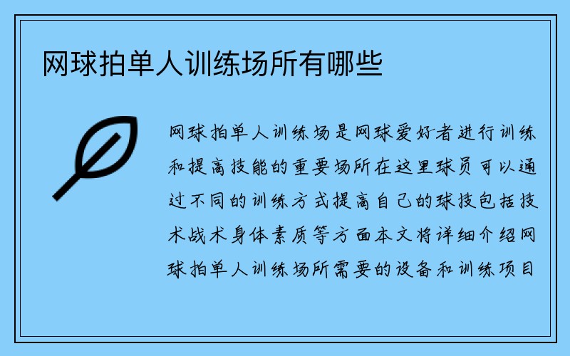 网球拍单人训练场所有哪些